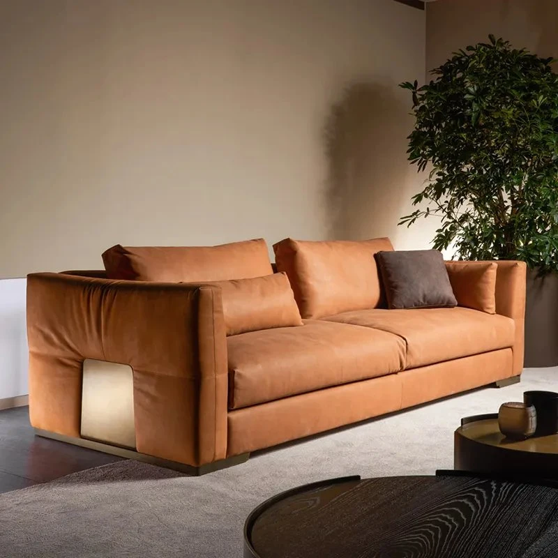 Мебель из кожи Современная персонализация кушетка Мебель из Софа Живая Люкс диван Итальянская гостиная диван