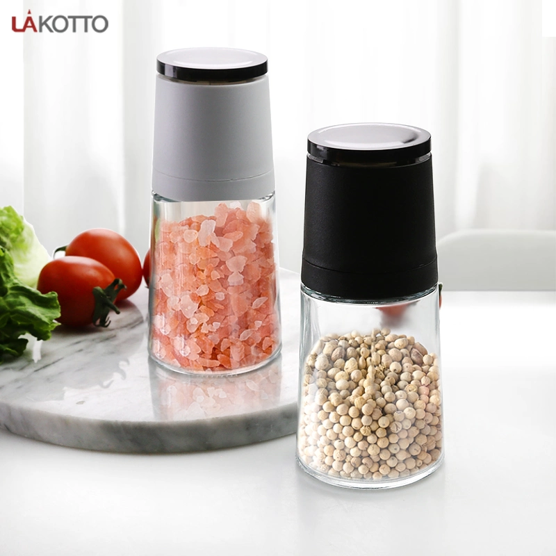 Kitchen-Ready 140 Ml Salt and Pepper Glass Grinder with Adjustable Premium Glass Grinding Mechanism