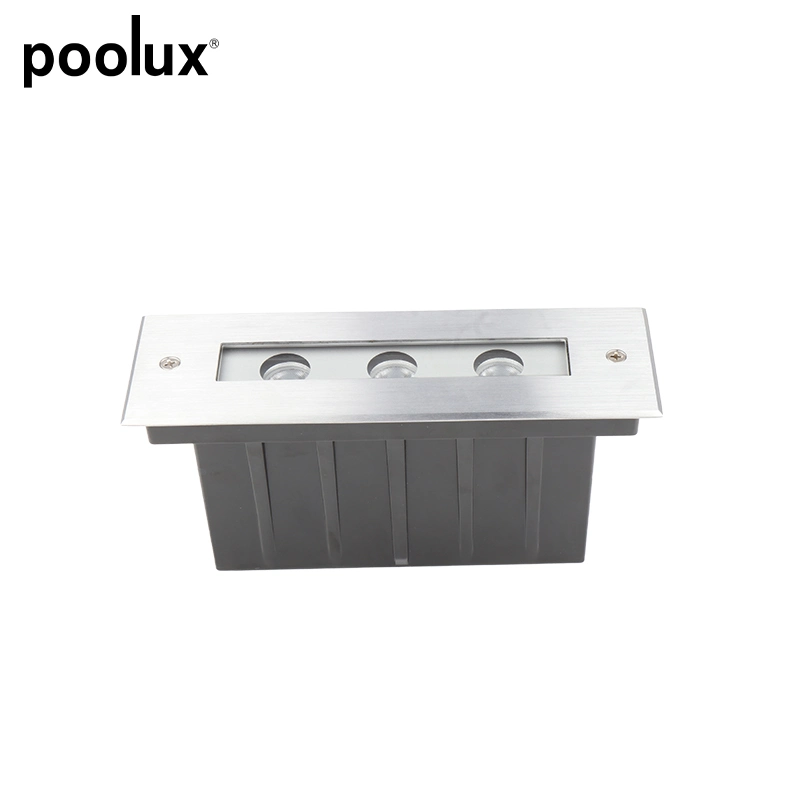 Outdoor IP67 Waterproof Inground Swimming Pool Square Aluminum Square Head LED Recessed Wall Light