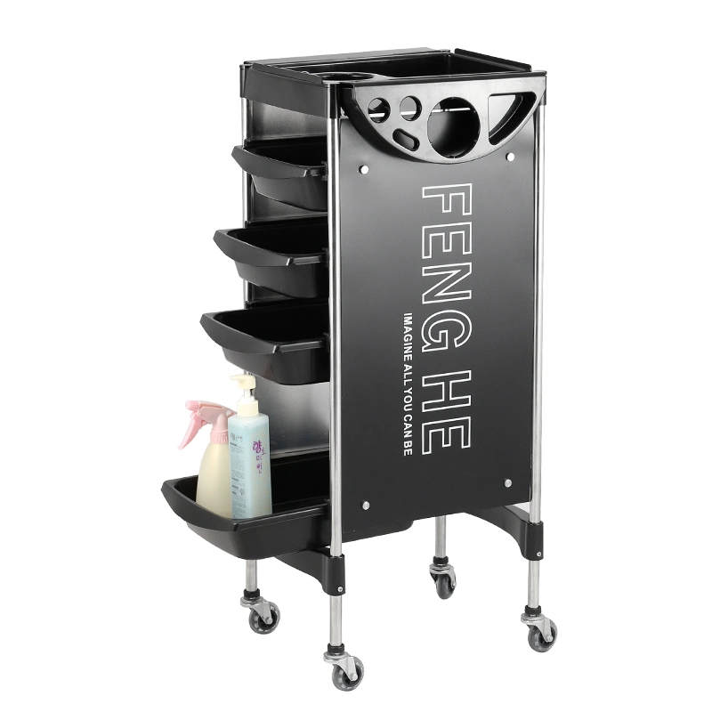 Salon Trolley Rolling Wheels Salon Tray Hair Salon Service Instrument Trolley Stand with 4 Casters Hair Cart