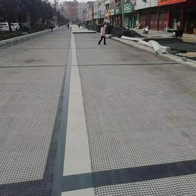 Geogrid de fibra bidirecional de vidro Asphalt Road personalizada preto 80kn 100kn Para reforço de proteção de declive de alta qualidade na estrada