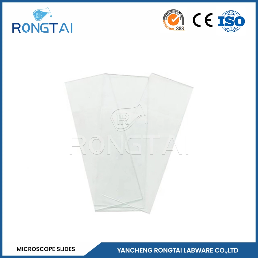 Rongtai Slides Fabricants de laboratoires Lung Microscope Slide Chine 7101 7102 7105 7107 7109 verre de protection de lame de microscope