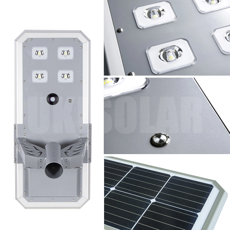 Ukisolar Outdoor Puissance solaire intégré WiFi caméra IP de sécurité sans fil avec Rue lumière à LED