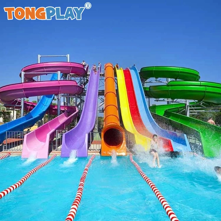 Water Play Equipment Suppliers Parent-Child Slide Water Park Slide Fiberglass Spiral Swimming Pool Equipment