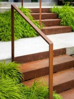 Rustic Weathering Steel Garden Steps for Outdoor Stairs