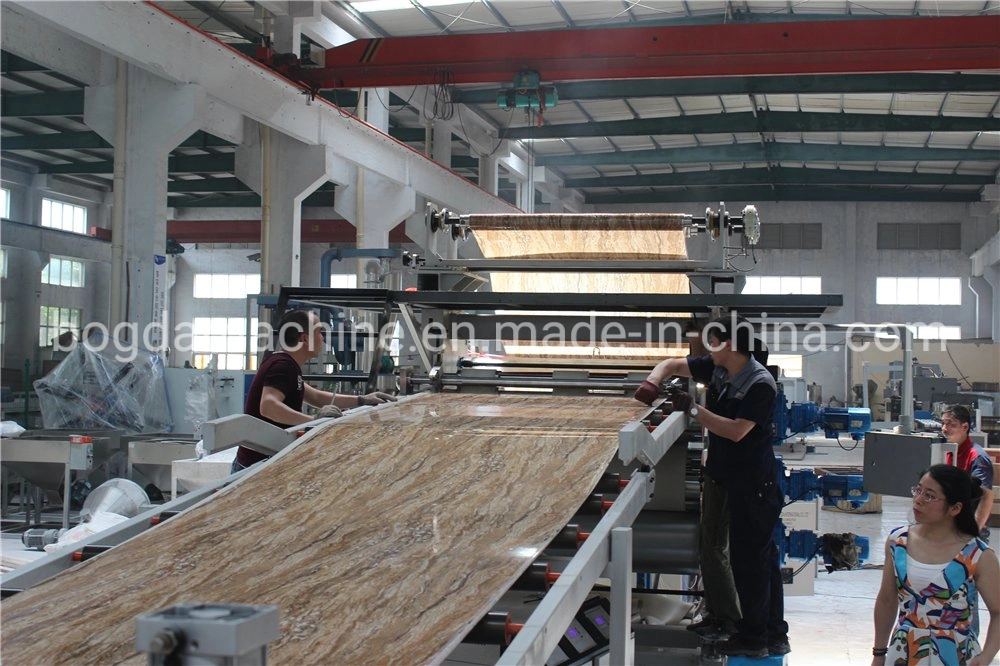 Bogda Factory Price UV Laminate Plastic PVC Rigid Marble Stone Sheet Production Making Machine Artificial Marble Board Extrusion Line