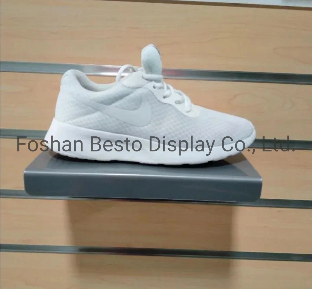 Colored Acrylic Shoes Holder for Slatwall/Slat Panel in Shoes Store/Sports Shop Retail Shopfitting