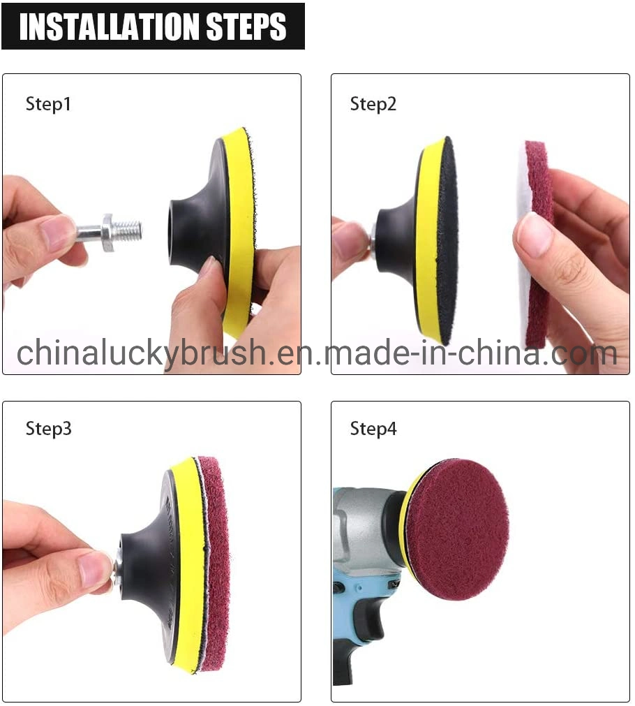 17PCS Set Attachment Set Power Scrubber Tools Car Polisher Bathroom Cleaning Kit Kitchen Cleaning Brush Drill Brush for Automobile