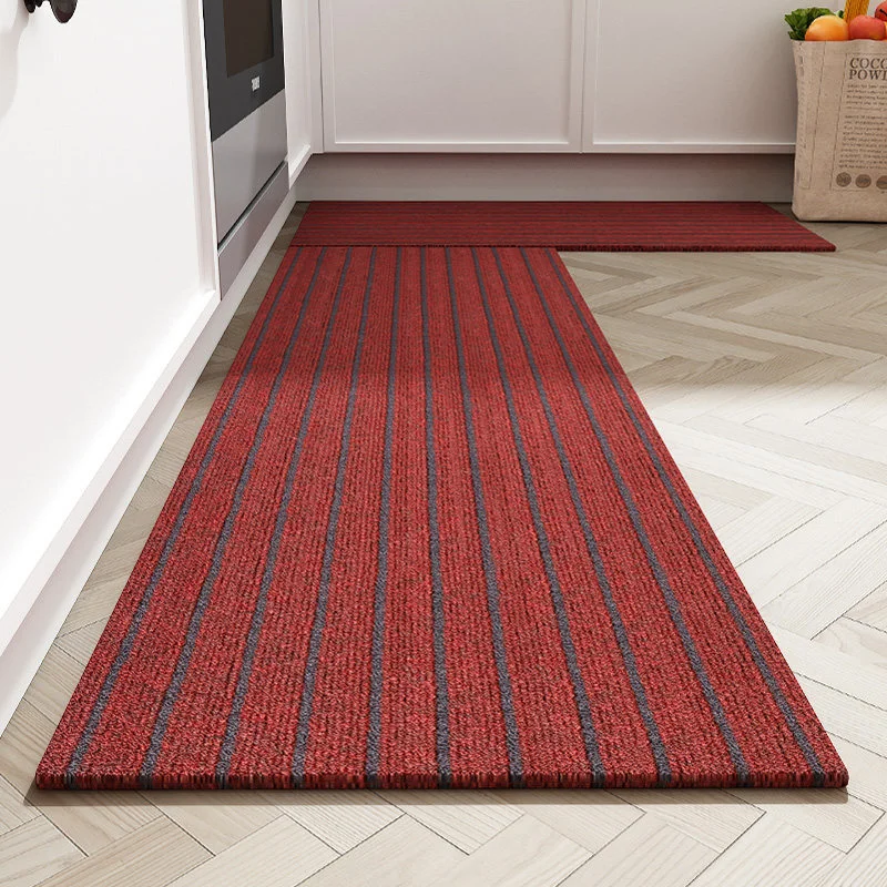 Tapis de plancher de cuisine absorbant d'huile sale absorbant avec une pleine couverture de tapis antidérapant huilé étanche pied mat