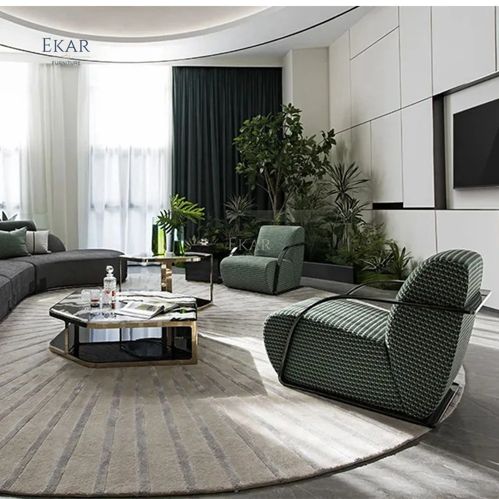 Ekar Muebles Nordic Light Luxury Sofá silla Diseño moderno suave Cómodos muebles de salón de sillas de ocio