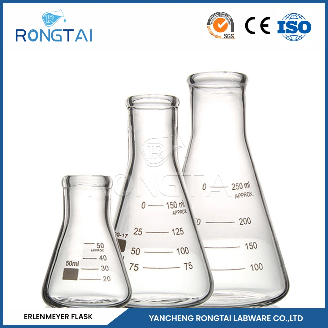 Rongtai Pyrex Erlenmeyer Flask Suppliers Erlenmeyer 200 Ml China Narrow Neck Conical Beaker