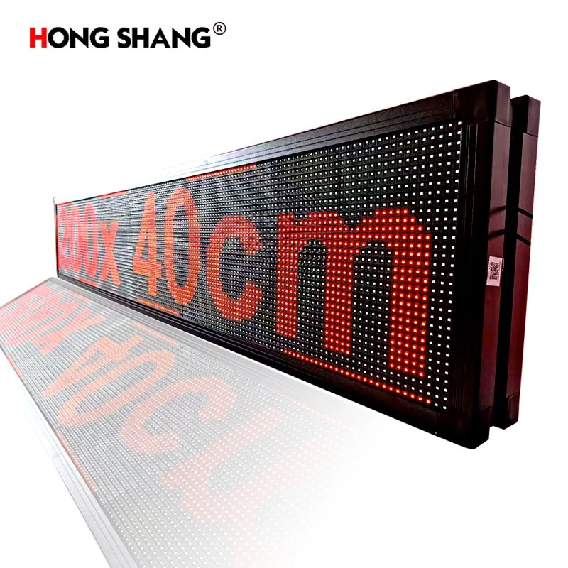 Hanging Window Half Outdoor Red Double Sided Advertising Screen