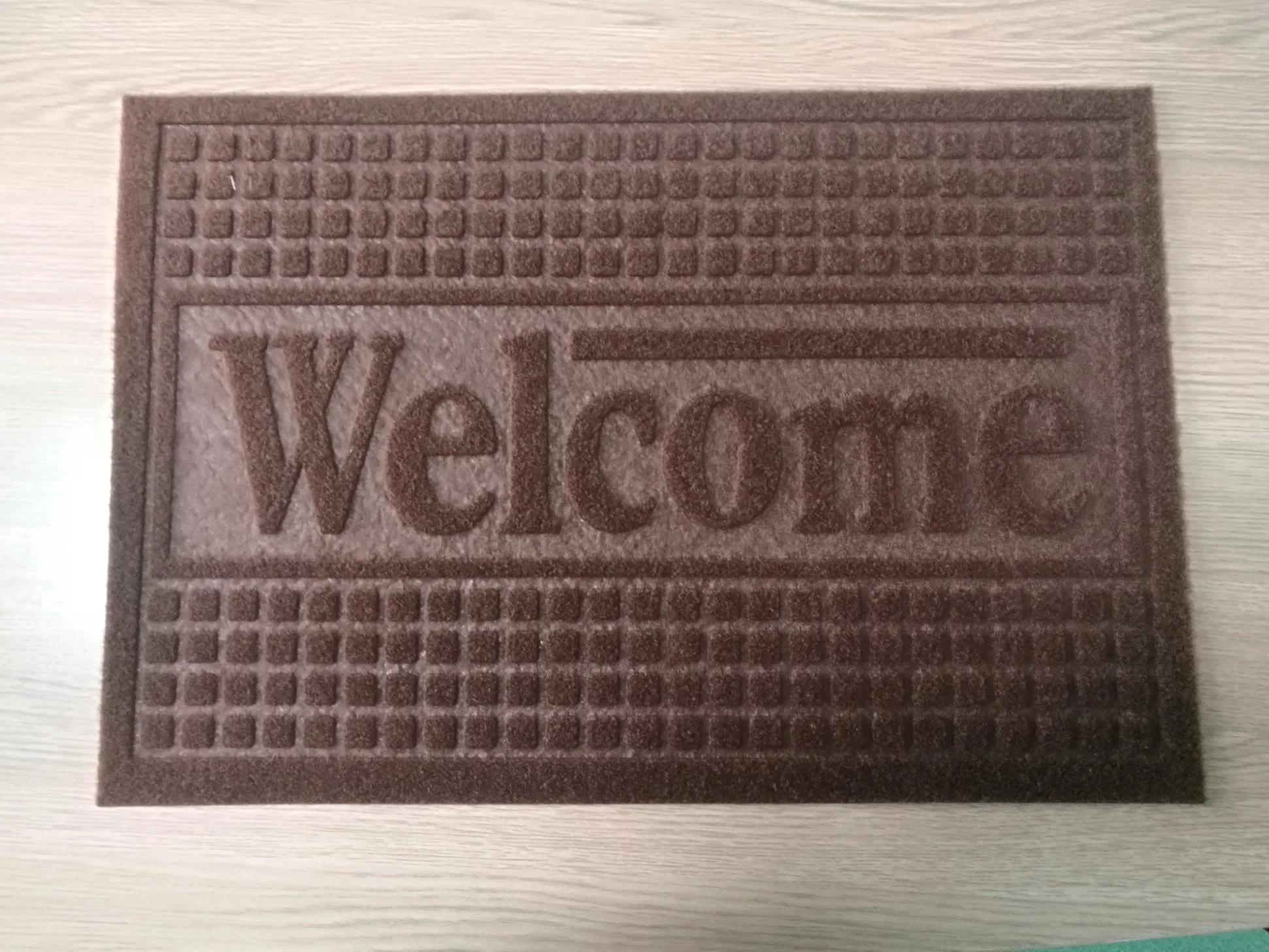 Embossed PVC Welcome Mat for Entrance Door Used Doormat and Carpet