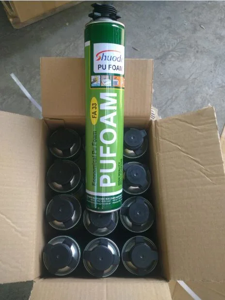 Buen aislamiento de espuma 500 ml Spray de espuma de poliuretano de celda cerrada con arma