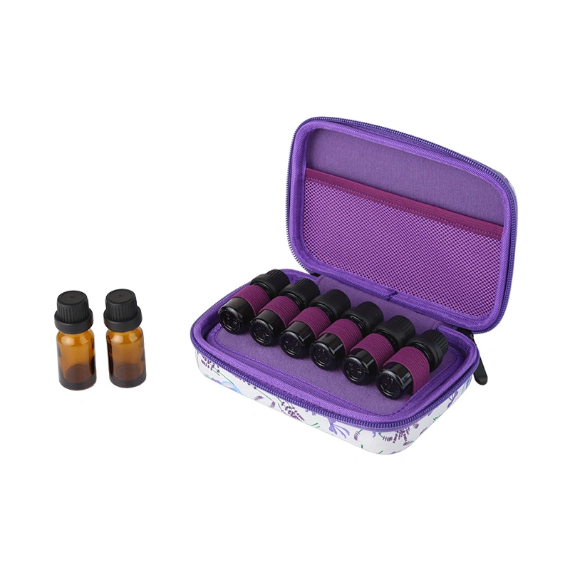 Rouleau de voyage personnalisé bouteilles d'huiles Organiseur sac de transport rigide petit EVA Essential Oil case Aroma Essential Oils cases stockage