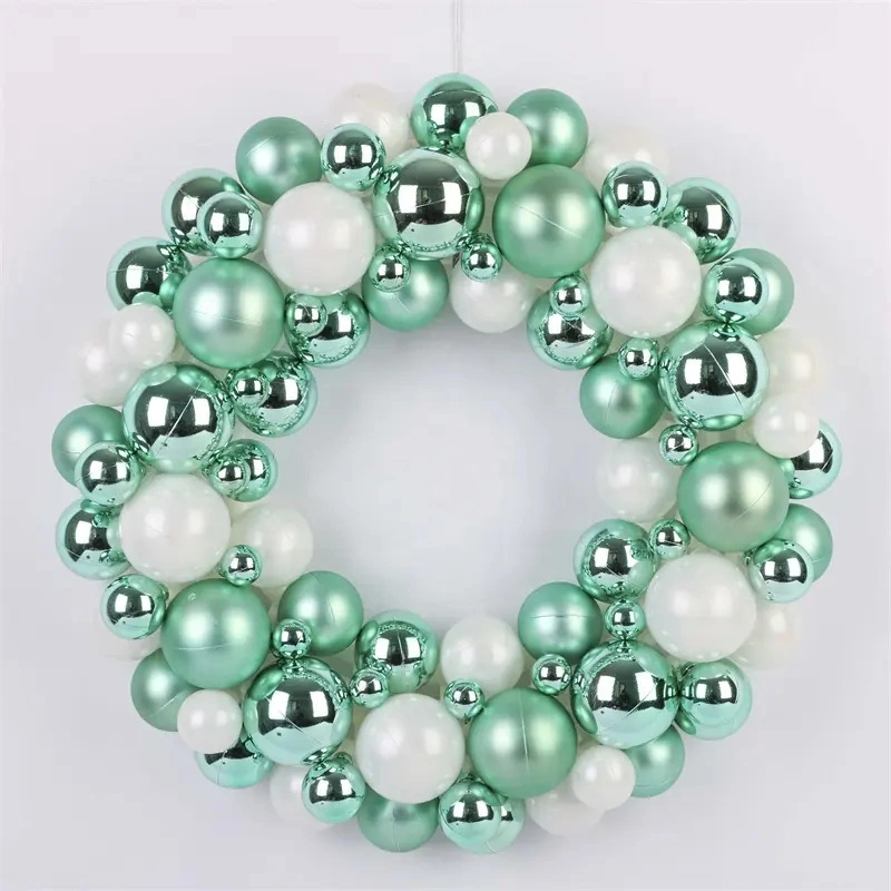 Plastic Ball Wreath 35cm for Front Door Home Wall Decor Navidad Productos Novedosos 2023