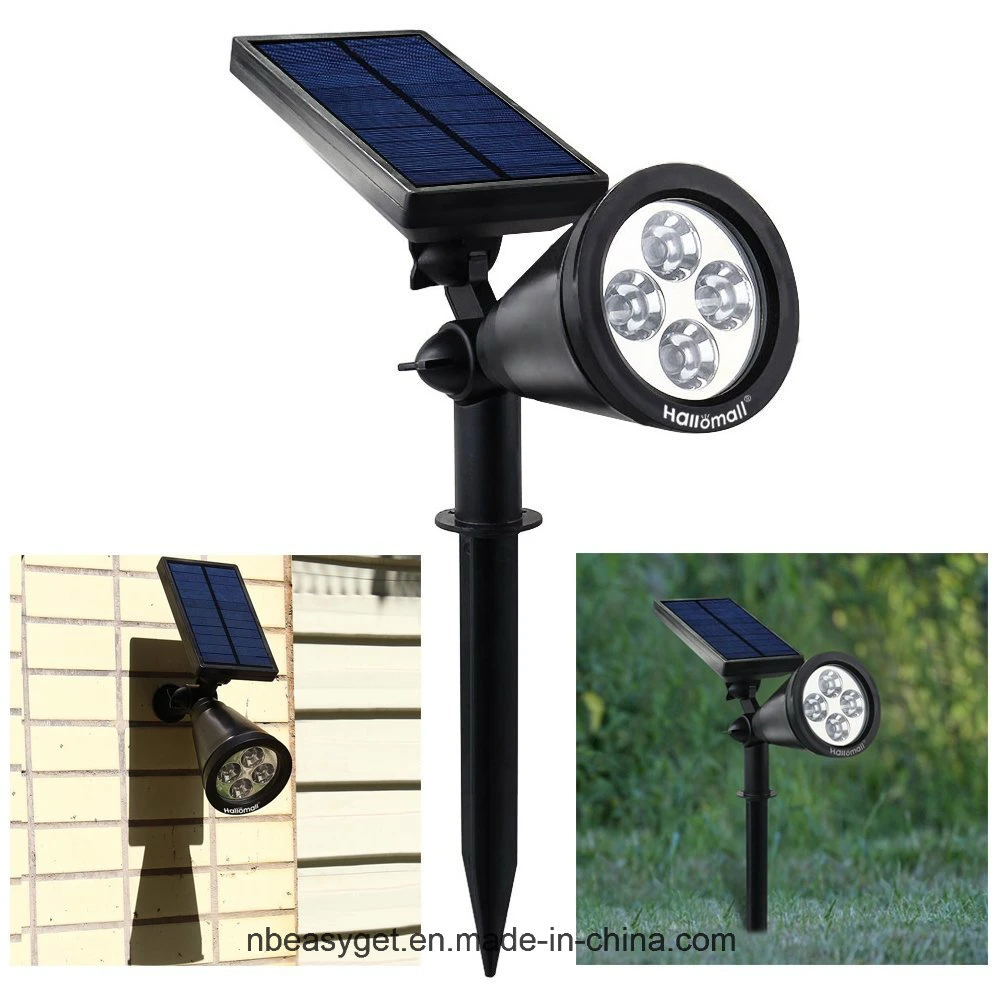 Upgraded Solar Lights Waterproof Outdoor Landscape Lighting Spotlight Wall Light Auto on/off for Yard Garden Driveway Pathway Pool (Warm White Light) Esg10093