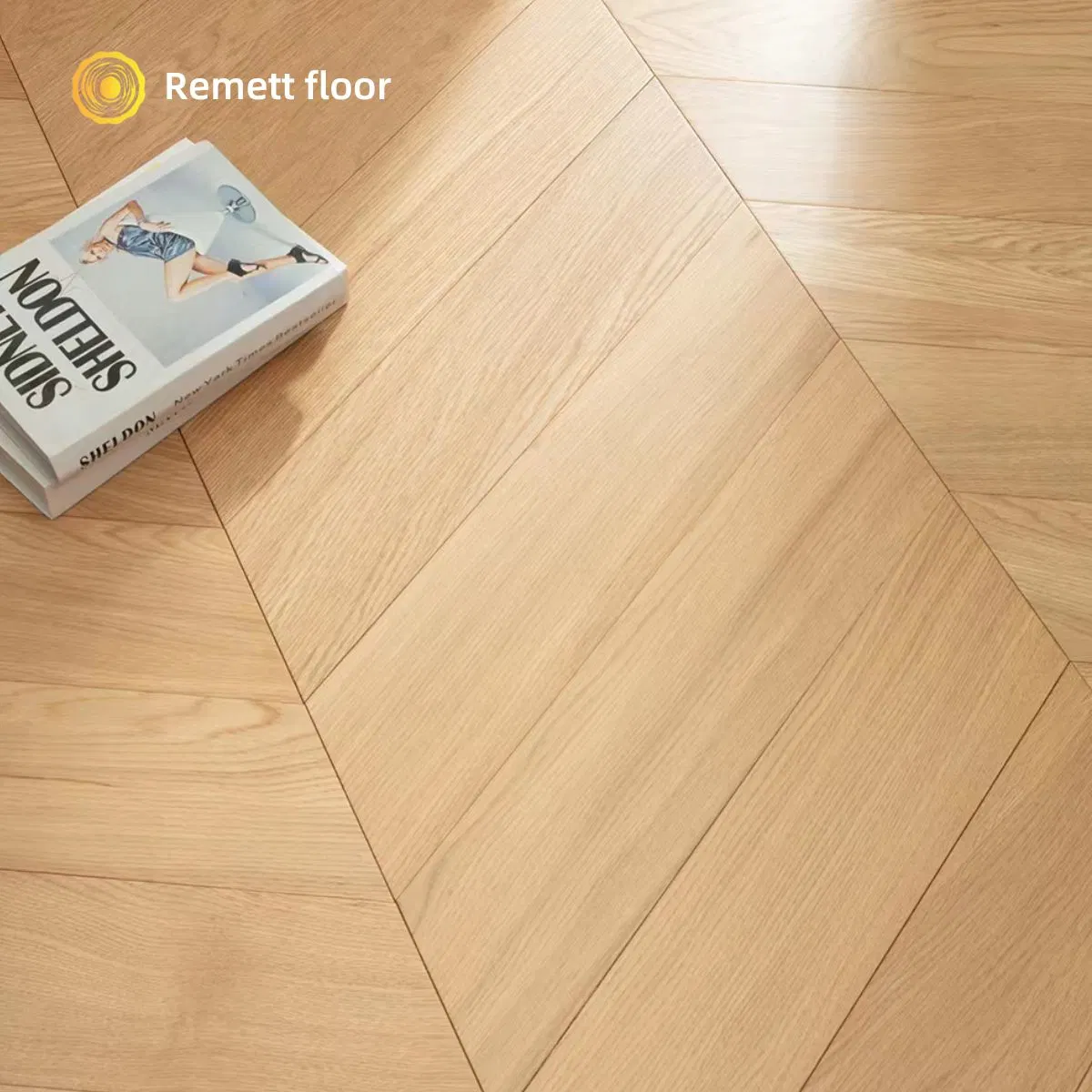 New Trend Design Brown Oak Chevron Parquet Fishbone Engineered Wood Flooring