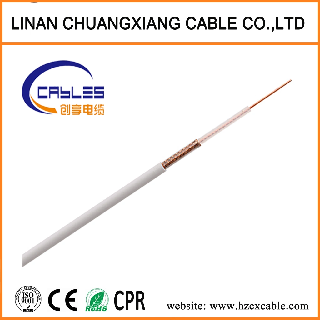 Communication Cable Coaxial Cable RG6 Cable Copper Wire CCTV/CATV for Satellite Systems TV Cable Data Cable Copper Clad Steel CCS /CCA
