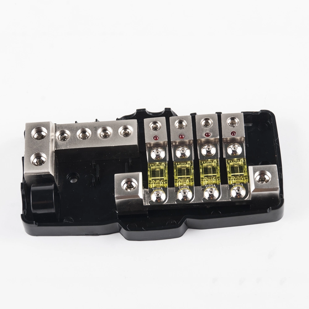 4-Way Fuse Box Block with Light Power Distribution Block for Car Audio