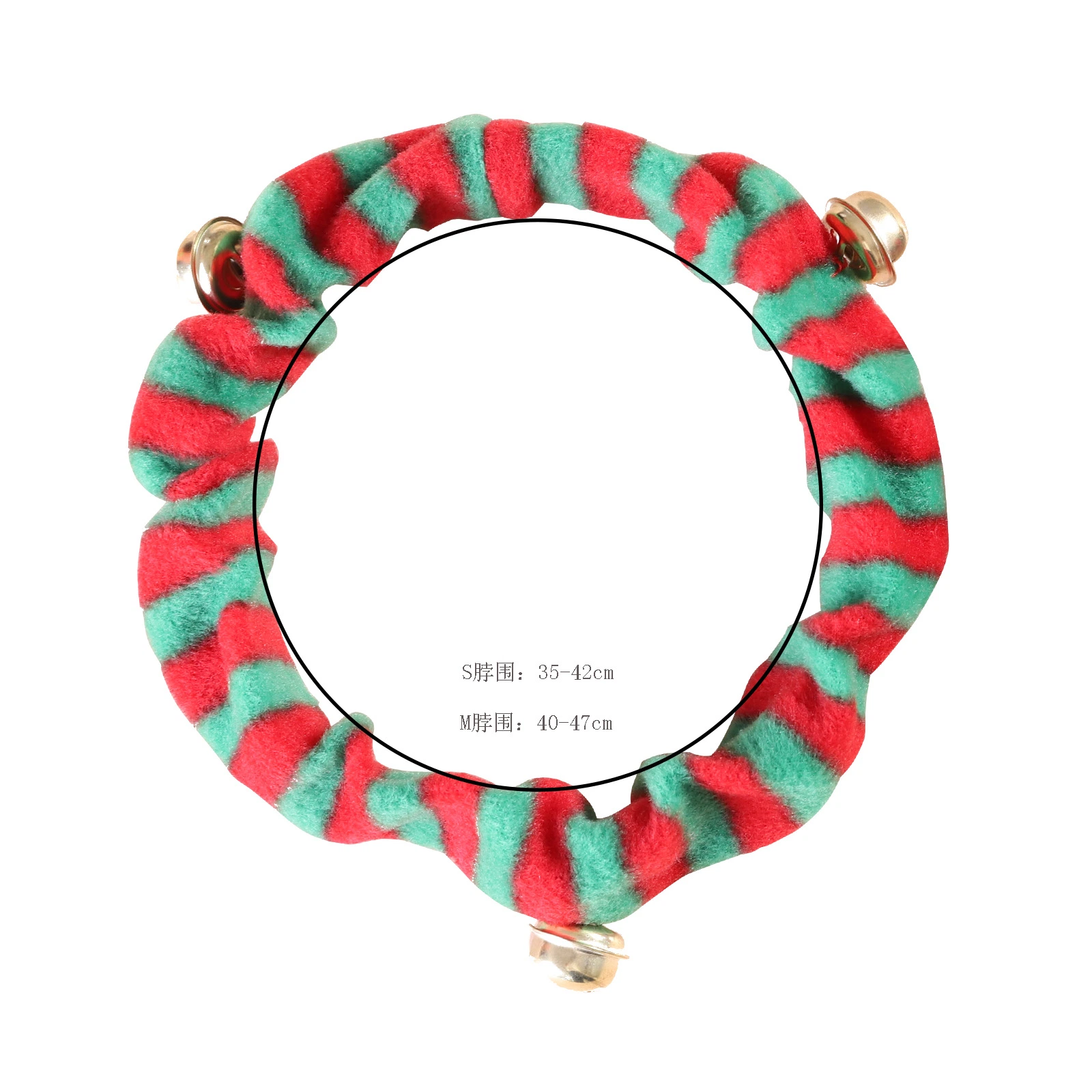 Wholesale/Supplier Stripe Christmas Dog Cat Pet Collar with Small Bell