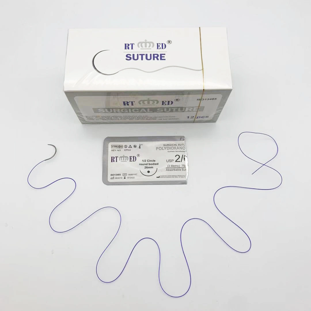 Rtmed High quality/High cost performance Disposable Surgical Pdo Suture with Needle