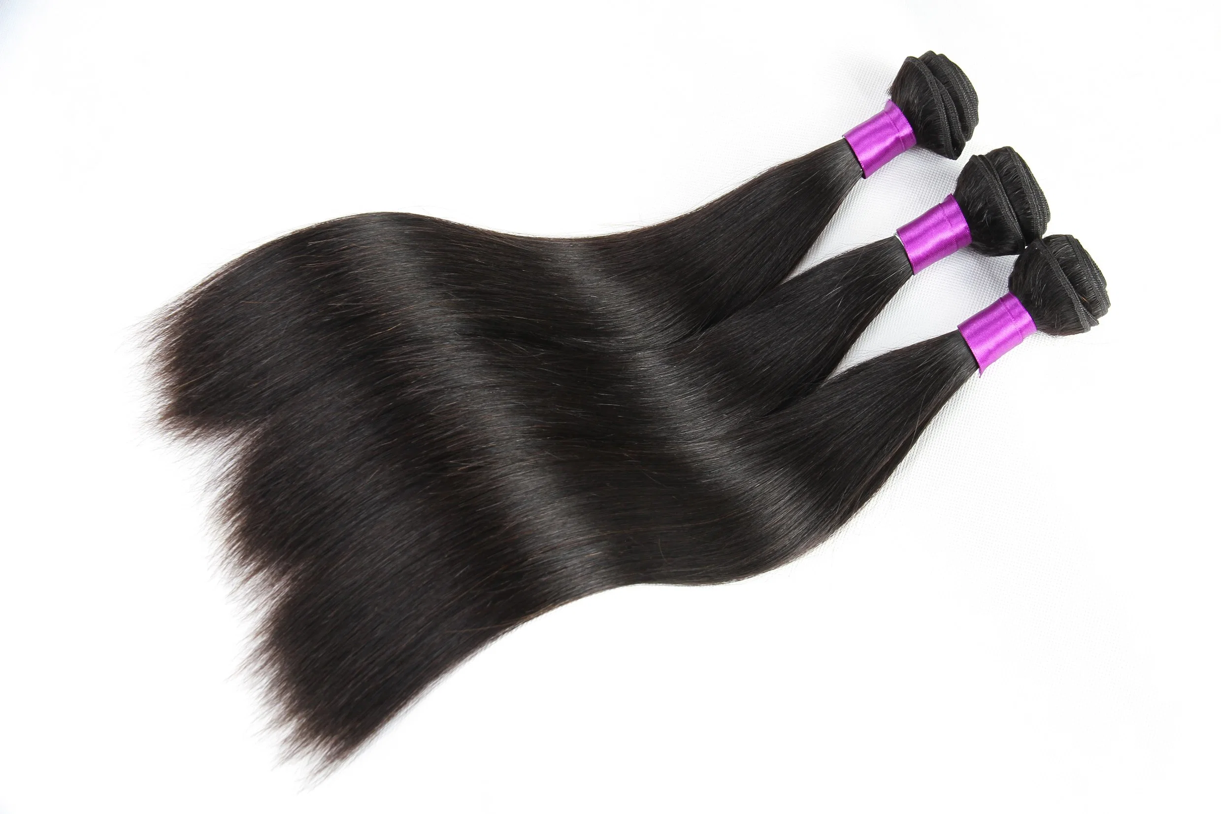 Wholesale/Supplier No Chemical Processed Raw Virgin Straight Human Hair Weaving