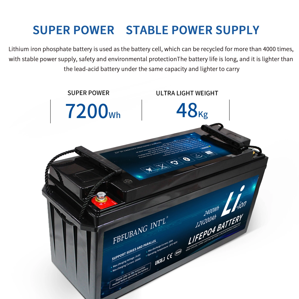 24V 300ah LiFePO4 Battery Pack Deep Cycle Battery 24V Rechargeable Battery