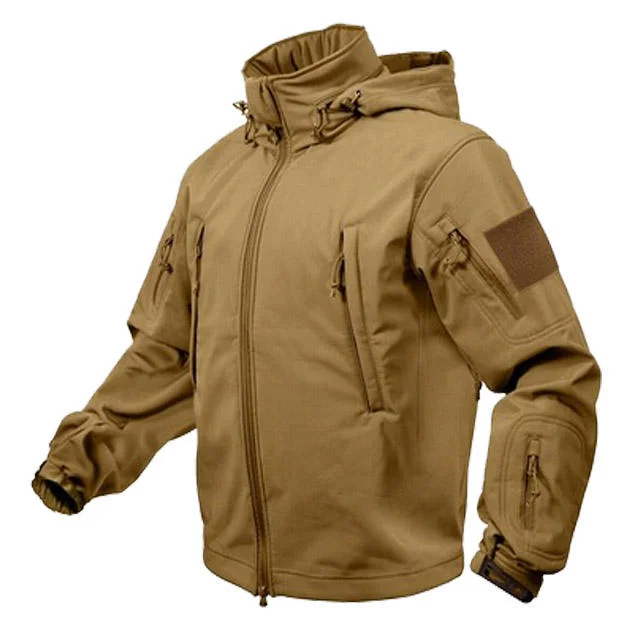 Hooded Softshell Jacket for Outdoor Activities Men's Special Design Windbreaker Coat