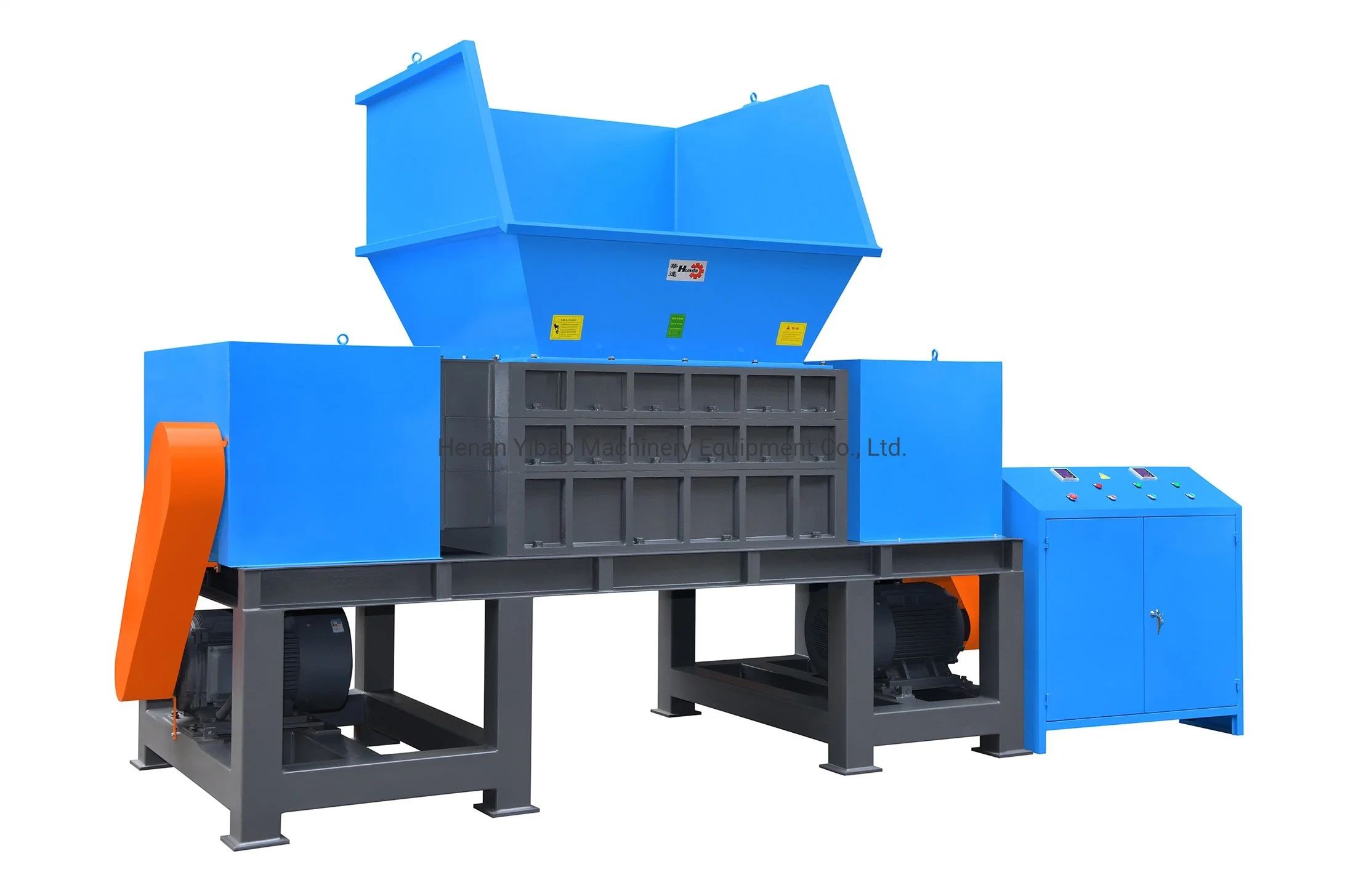 Highly Cost-Effective Stable Performance Double Shaft Plastic Shredder Machine Automatic Wood Fiber Fabric Crushing Shredder