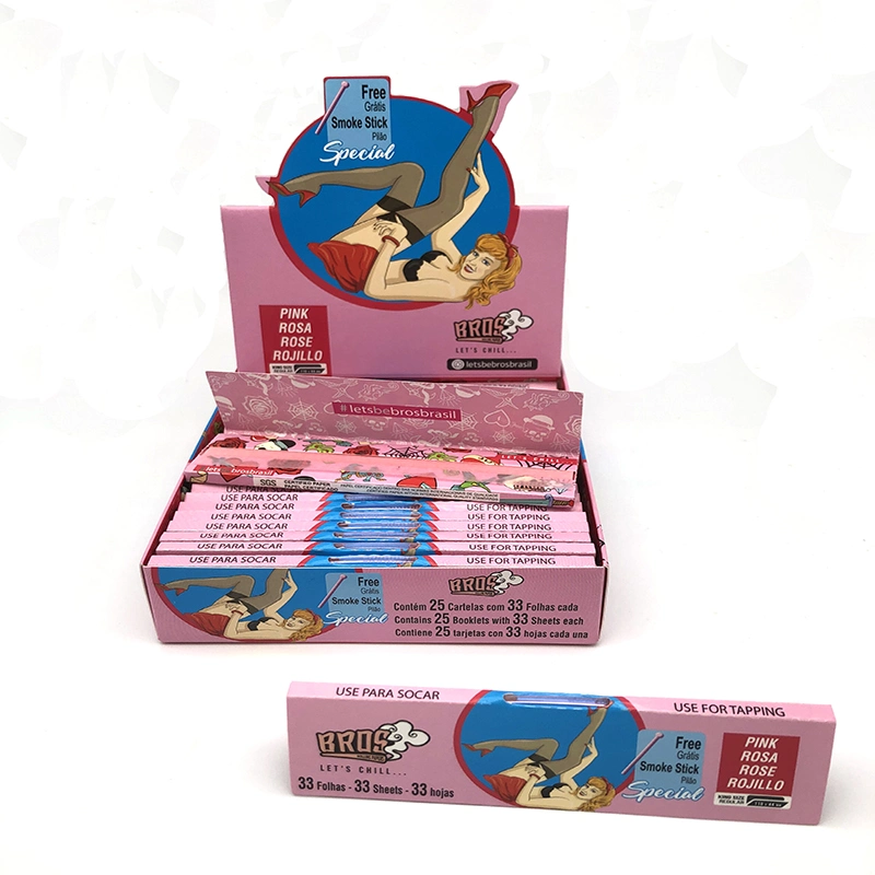 New Style Rolling Paper for Smoking of Bros Pink Packing