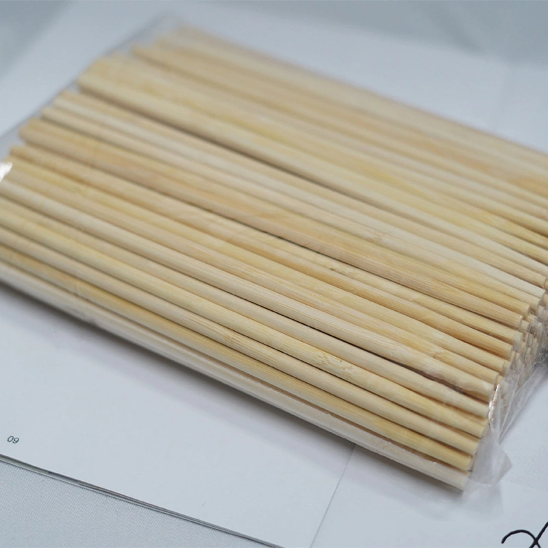 Fábrica Lvjie cubiertos desechables palillos de bambú ronda
