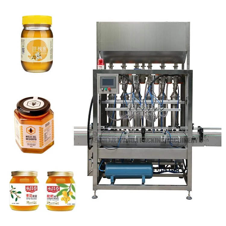 High Accuracy Hot Jam Jar Cans Peanut Butter Filling Sealing Machine