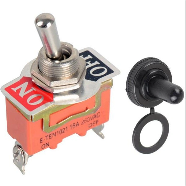 E-Ten1021 Toggle Switch 2 Pin Spst 2 Terminal on-off 15A 250V Toggle Switch Orange Rocker Micro Power Switch