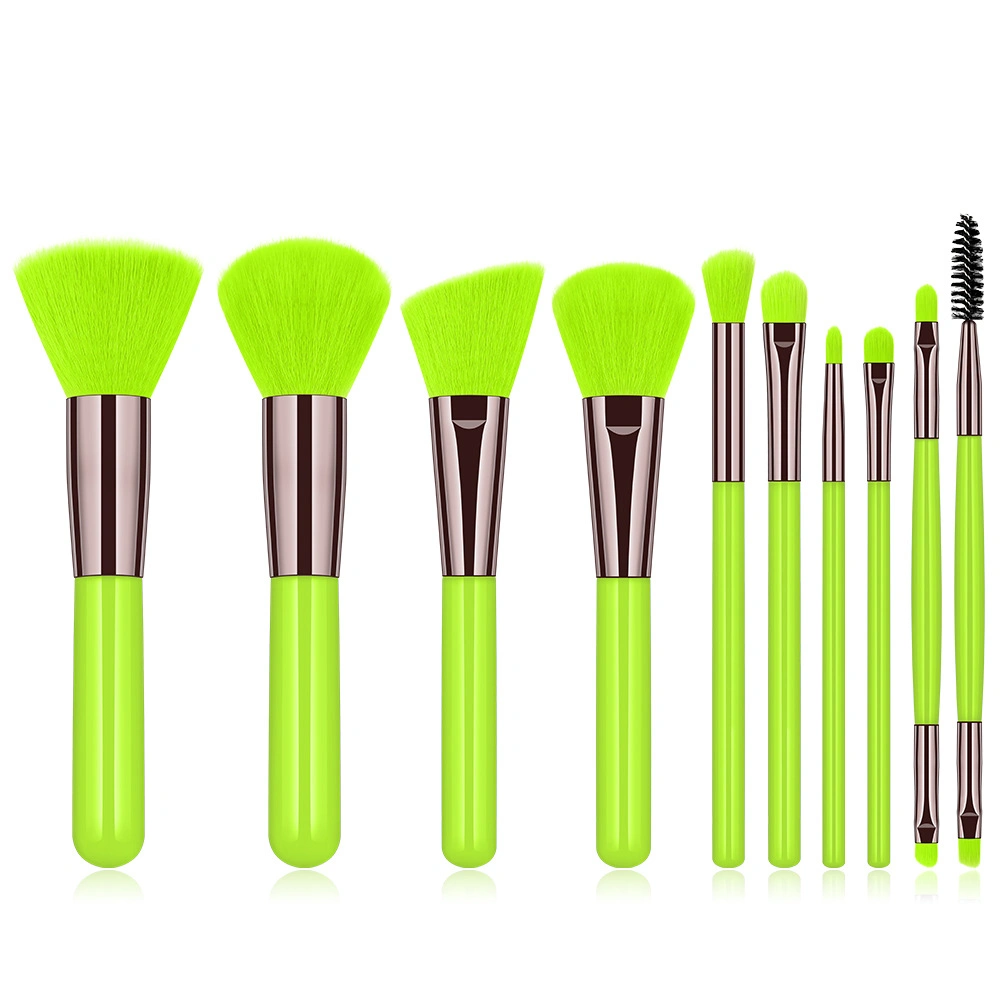 China fabricante OEM 10pcs cabello sintético de la herramienta de maquillaje juegos de pinceles de maquillaje