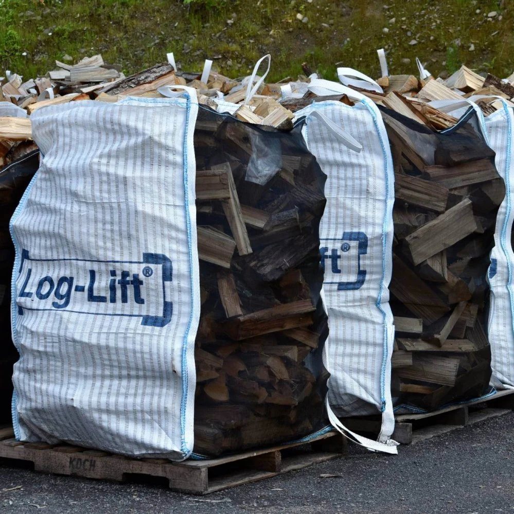 Transpirable FIBC Big Bag Bolsa de leña malla 1500 plástico ventilado Bolsas de embalaje Jumbo malla de red a granel