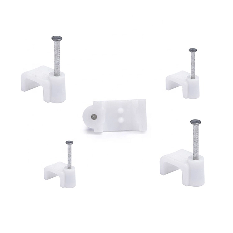 OEM Factory Made White Electric Wire Holding Plastic Cable Clip