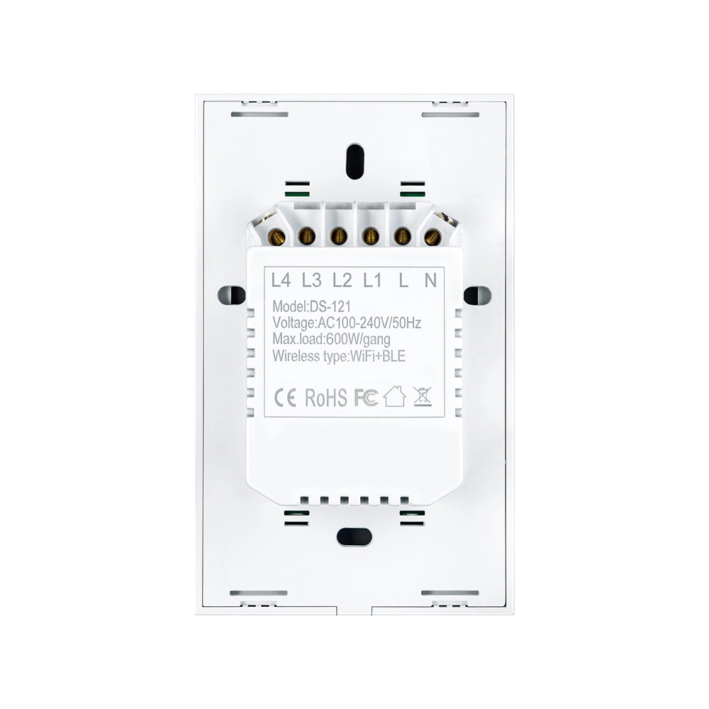 Remote Control Switch Us Standard 1/2/3/4 Gang Light Switch Voice/Touch/APP Control Smart Switch