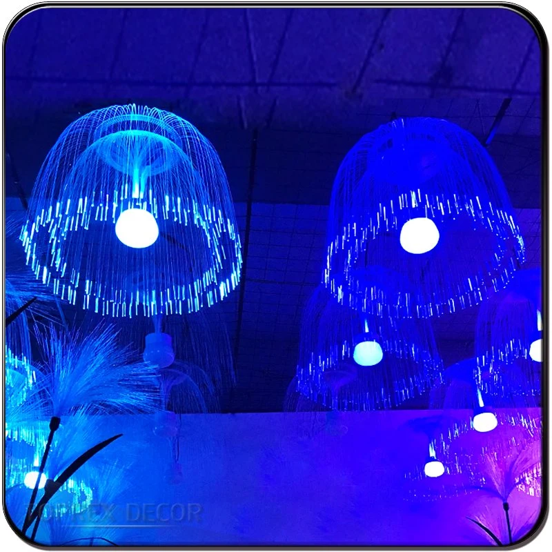 IP67 Waterproof Outdoor Decor Fiber Optical LED Jellyfish Lights