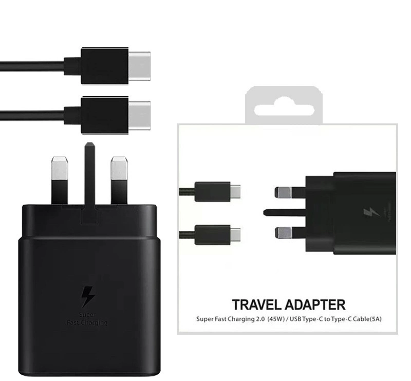 Customized Hot-Selling Original Quality Mobile Phone Fast Charger Kit USB-C 25W Travel Adapter UK 3 Pins Plug