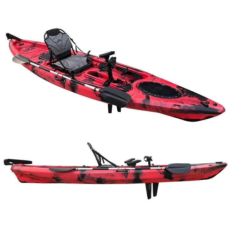 Kayak de pesca con los pedales y el asiento del Pedal personalizado único Kayak Pesca Camuflaje Canoa Kayak