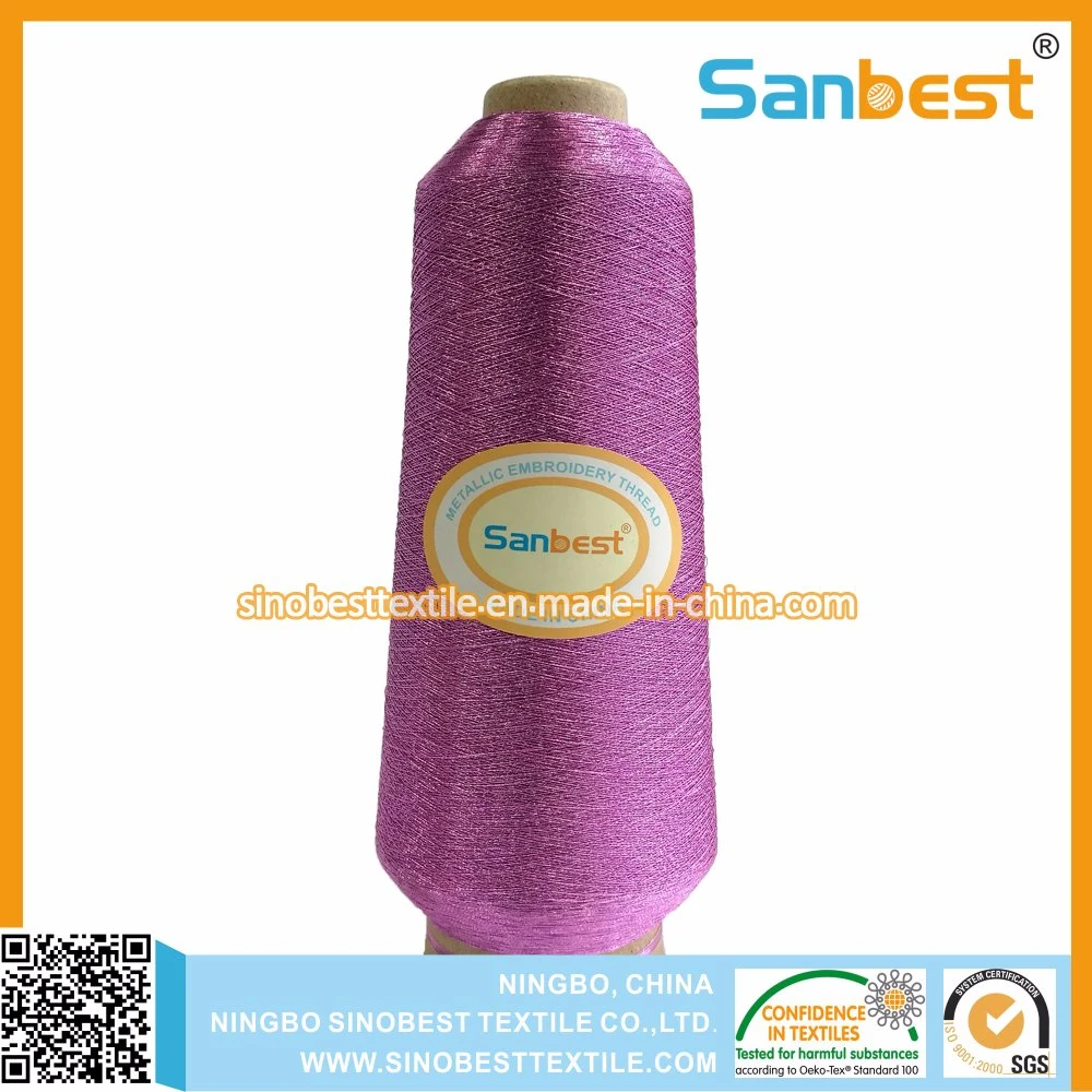 Metallic Thread 150d/1 Metallic Embroidery Thread with Plastic Cone Embroidery Thread