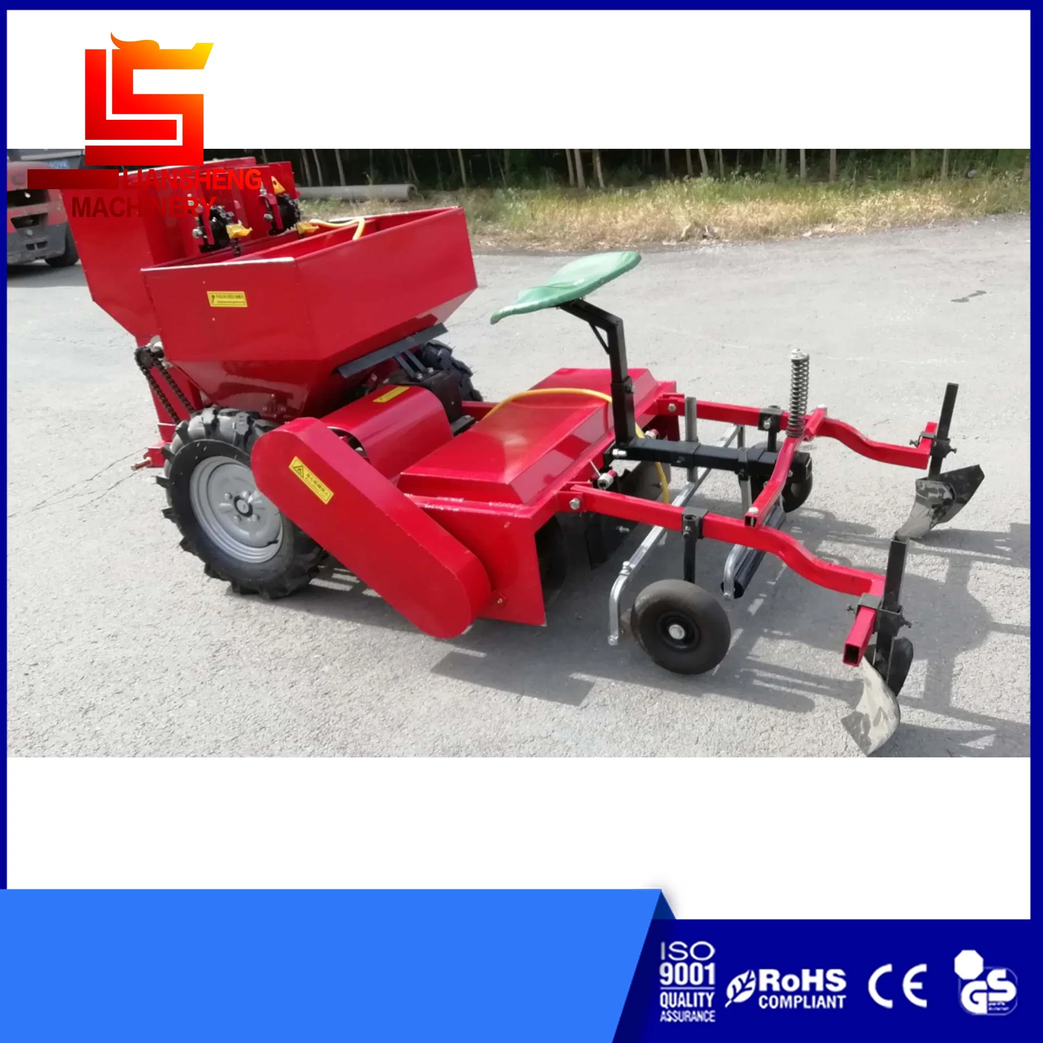 Multi-Function Potato Planter, Integrated Planting Machine for Sowing, Fertilizing, Ridge, Rotary Tillage and Film Mulching