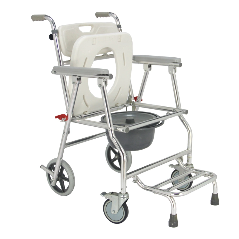 L'hôpital Mn-Dby004 déplacer en fauteuil roulant Toilettes durables Patient âgé commode de soins infirmiers Président