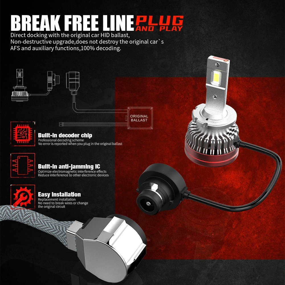 Lmusonu Canbus M30 LED Headlight 35W 12000lm HID to LED D1s D2s D3s D4s D5s D8s Pug and Play Connect Original HID Ballast