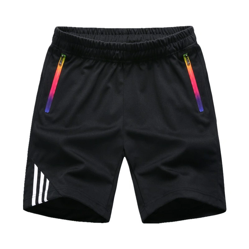 Customized Hot Sale 100% Cotton Striped Design with Rainbow Zipper Fashion Men Shorts