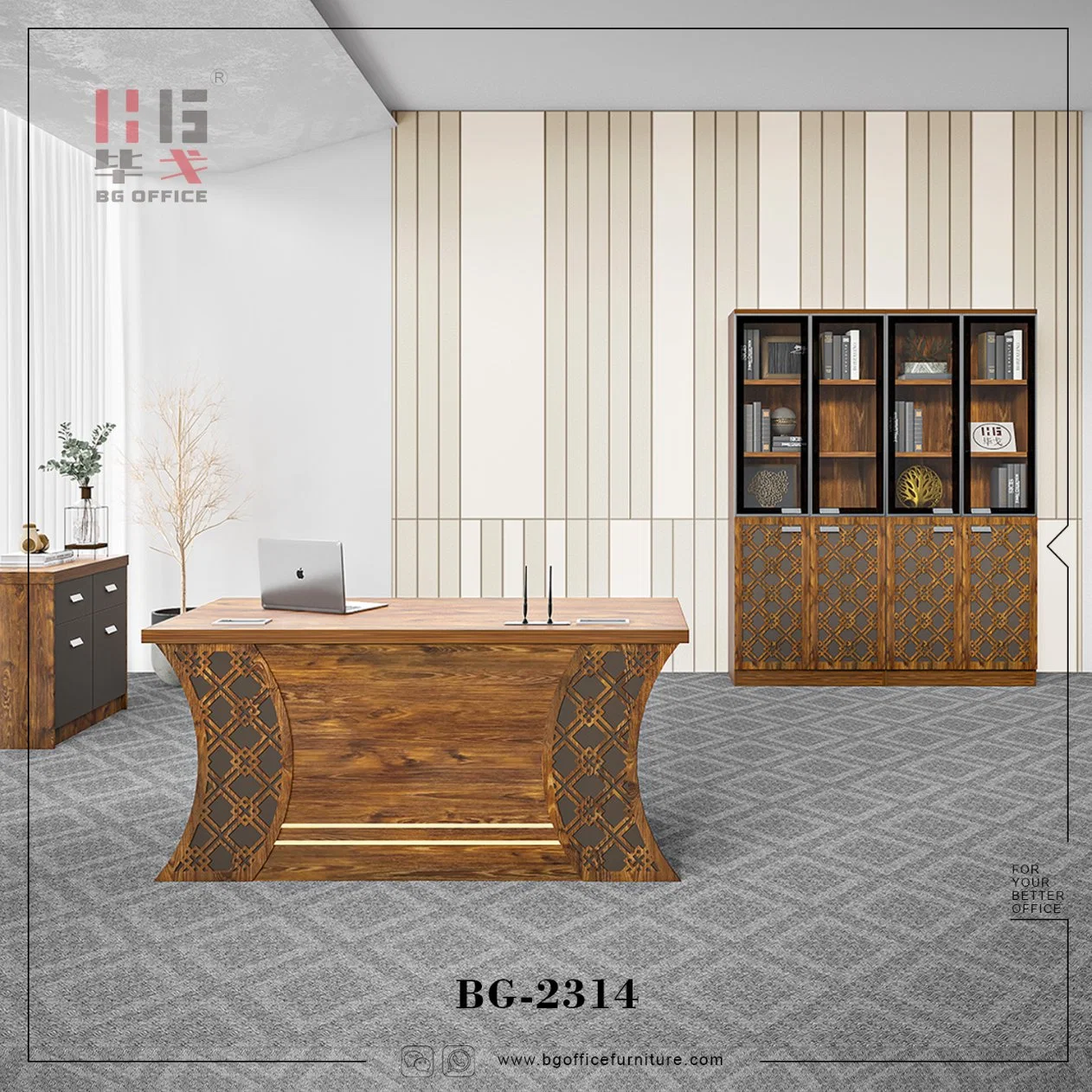 Wholesale/Supplier Wooden Furniture Modern Executive Computer Desk Office Table Design with Drawers