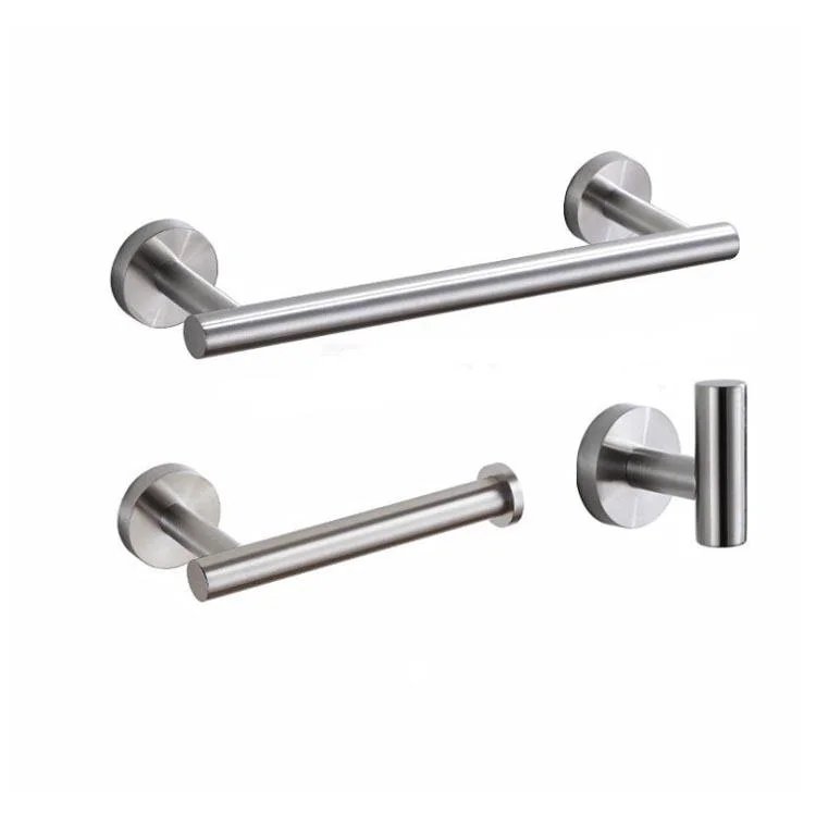 Bathroom Products 3 Pieces Stainless Steel Wall Robe Hook Accessory Set