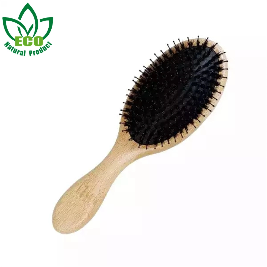 Hair Brush Comb Anti-Static Handle Natural Bamboo Wood Detangling Massage Scalp Air Paddle Hair Brush Comb