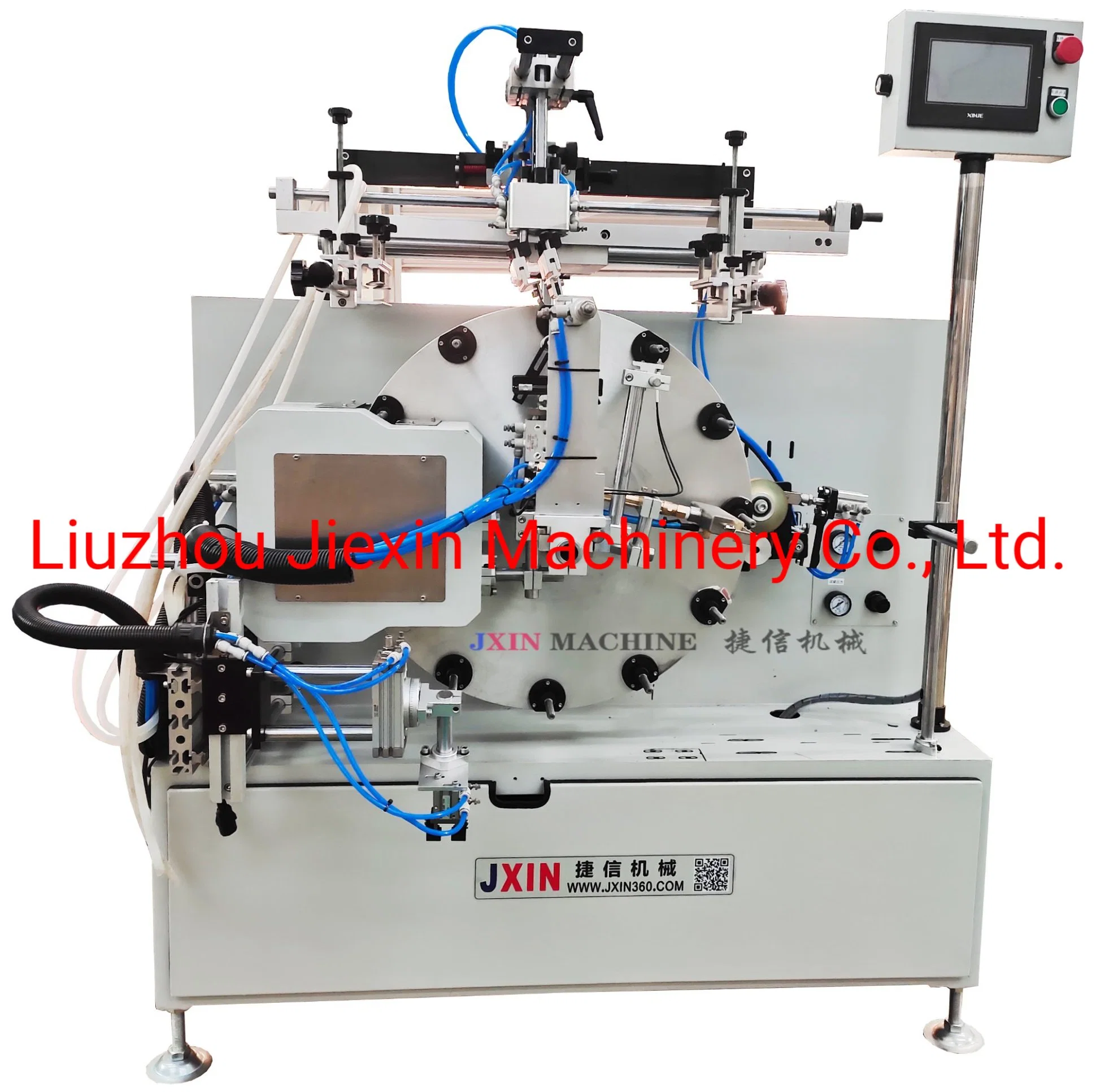 Automatic Cylindrical Surface Screen Printing Machine for Soft Tubes, Caps, Cosmetic Jars, Lipstick Tubes